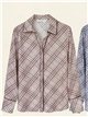 Camicia a quadri diagonali con profili