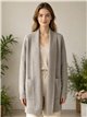 Cardigan a coste con tasche