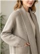 Cardigan a coste con tasche