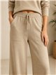 Pantaloni in maglia a gamba larga con coulisse