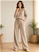 Pantaloni in maglia a gamba larga con coulisse