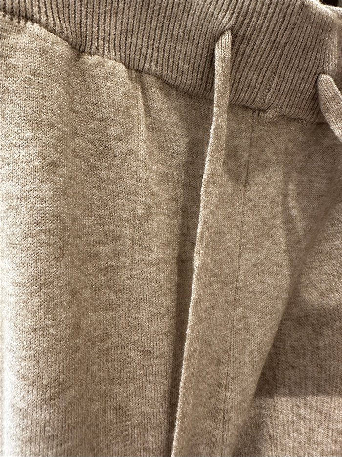 Pantaloni in maglia a gamba larga con coulisse
