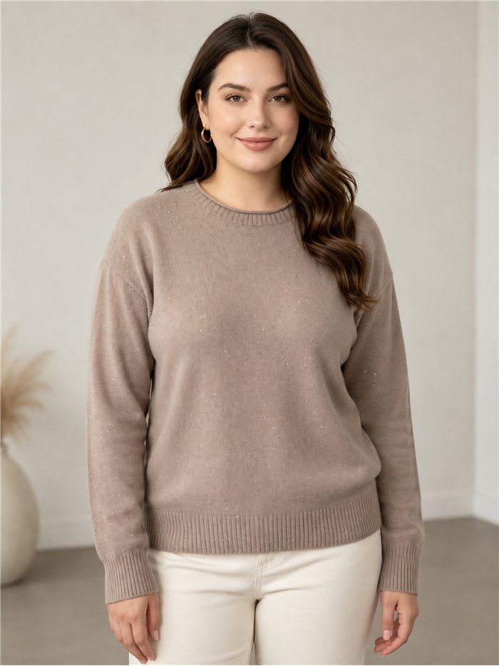 Jersey strass cuello redondo