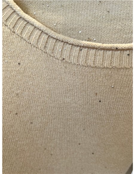 Jersey strass cuello redondo
