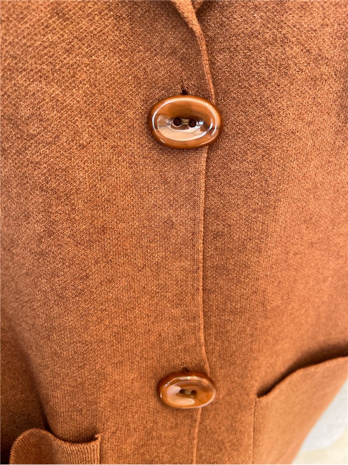 Colete comprido estilo blazer com bolsos
