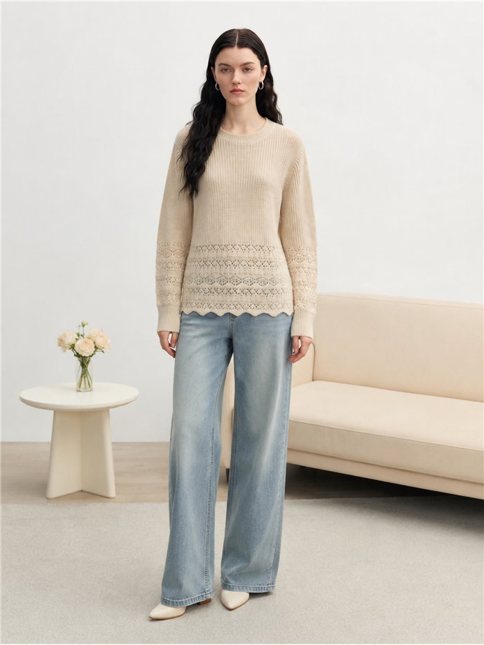 Camisa vazada com ondas