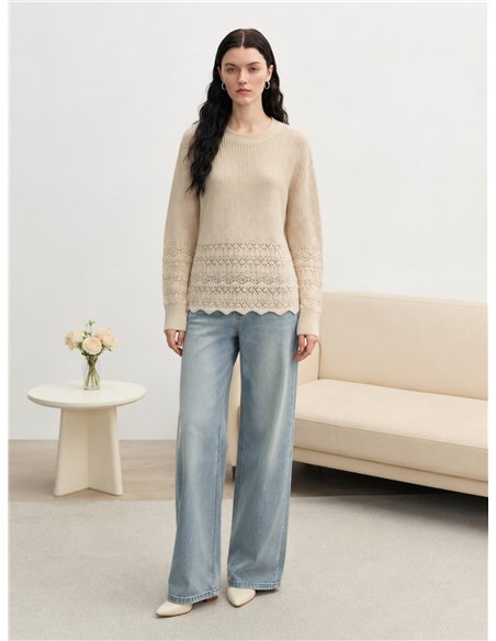 Camisa vazada com ondas