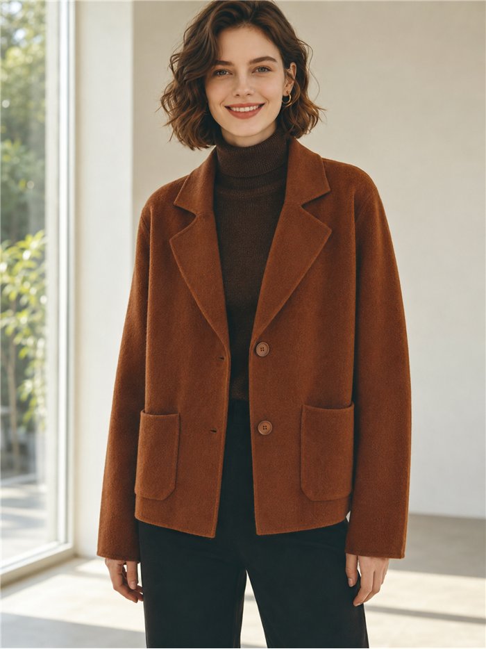 Blazer de malha com bolsos