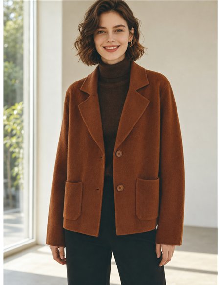 Blazer de malha com bolsos