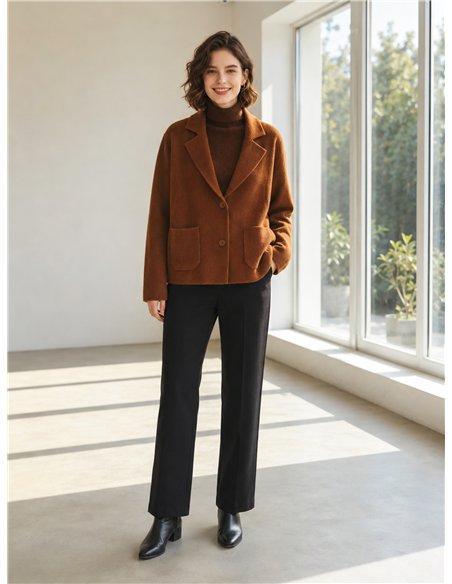 Blazer de malha com bolsos