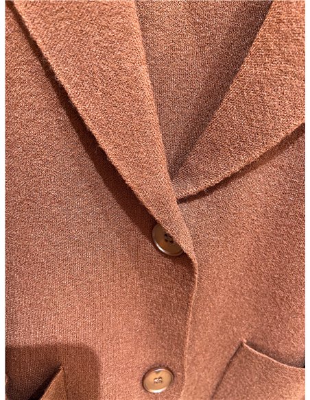 Blazer de malha com bolsos