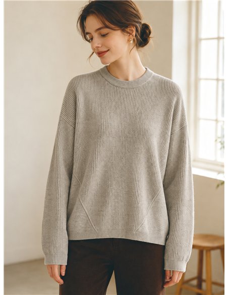 Camisa vazada com padrão diagonal