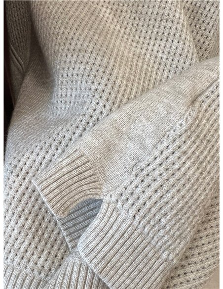 Camisa vazada com padrão diagonal