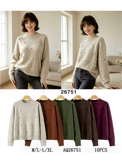 Camisa com pompons em relevo 2