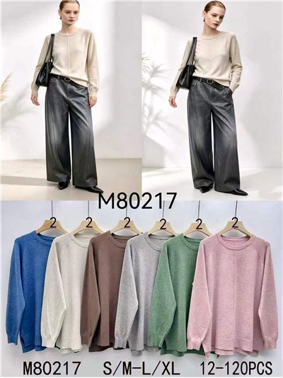 Jersey punto fino cuello pico 2