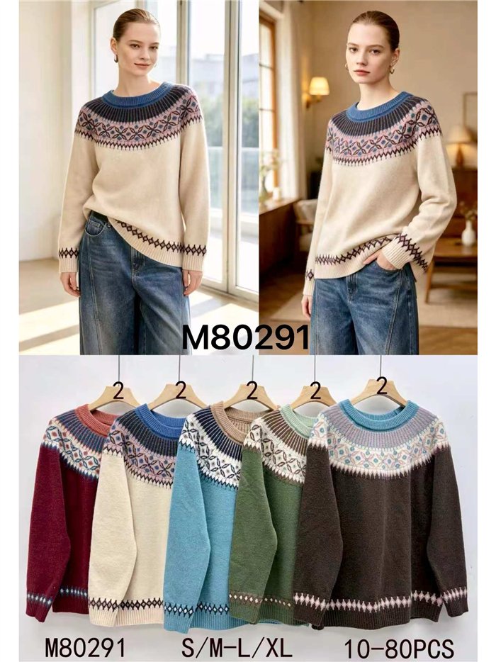 Jersey punto fino cuello pico