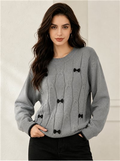 Jersey amplio trenzado con lazos