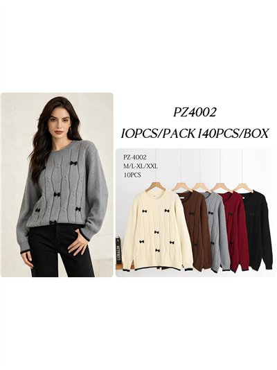 Jersey amplio trenzado con lazos 2