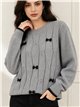 Jersey amplio trenzado con lazos