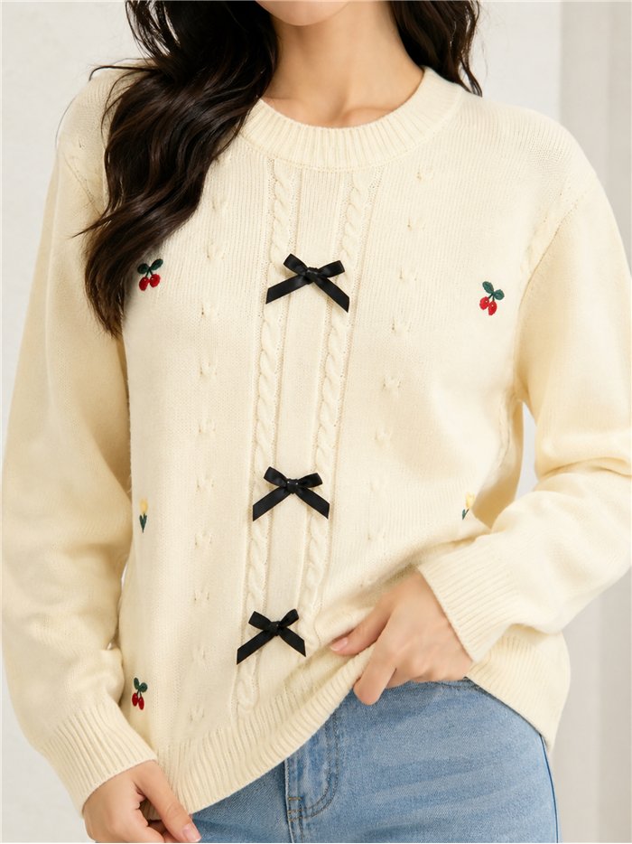 Jersey amplio cerezas y lazos