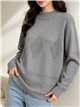 Pullover mit weitem, durchbrochenem Rautenmuster