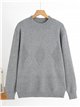 Pullover mit weitem, durchbrochenem Rautenmuster