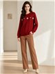Jersey amplio con flores en relieve