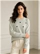 Übergroßer Pullover mit Rautenmuster und Herzen
