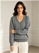 Jersey amplio trenzado cuello pico