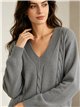 Jersey amplio trenzado cuello pico