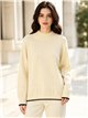 Jersey amplio calado cuello alto