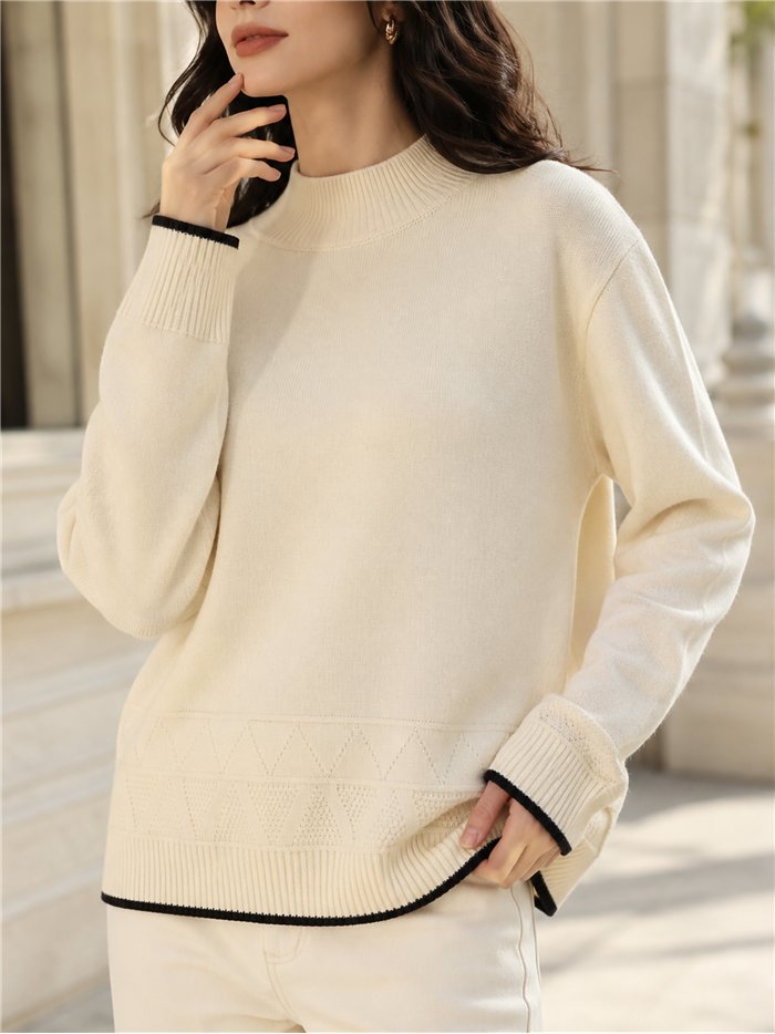 Jersey amplio calado cuello alto
