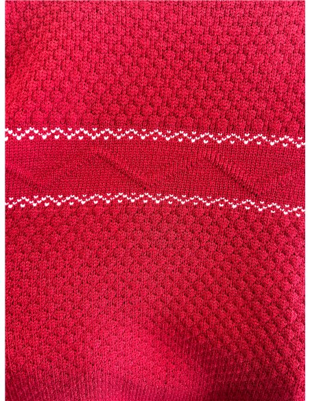 Jersey amplio texturizado con franja jacquard