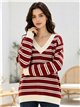 Jersey amplio rayas cuello pico