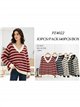 Jersey amplio rayas cuello pico
