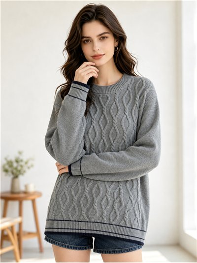 Jersey amplio trenzado oversize