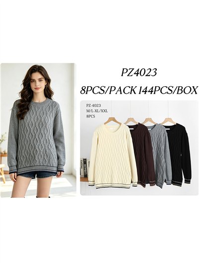 Jersey amplio trenzado oversize 2