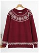 Jersey amplio greca jacquard