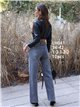Jeans wide leg tachuelas