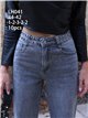 Jeans wide leg tachuelas