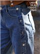 Jeans wide leg botones laterales