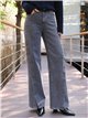 Jeans wide leg botones laterales