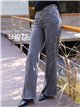 Jeans wide leg botones laterales