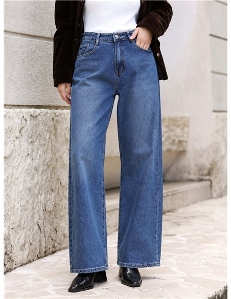 Jeans barrel tiro alto