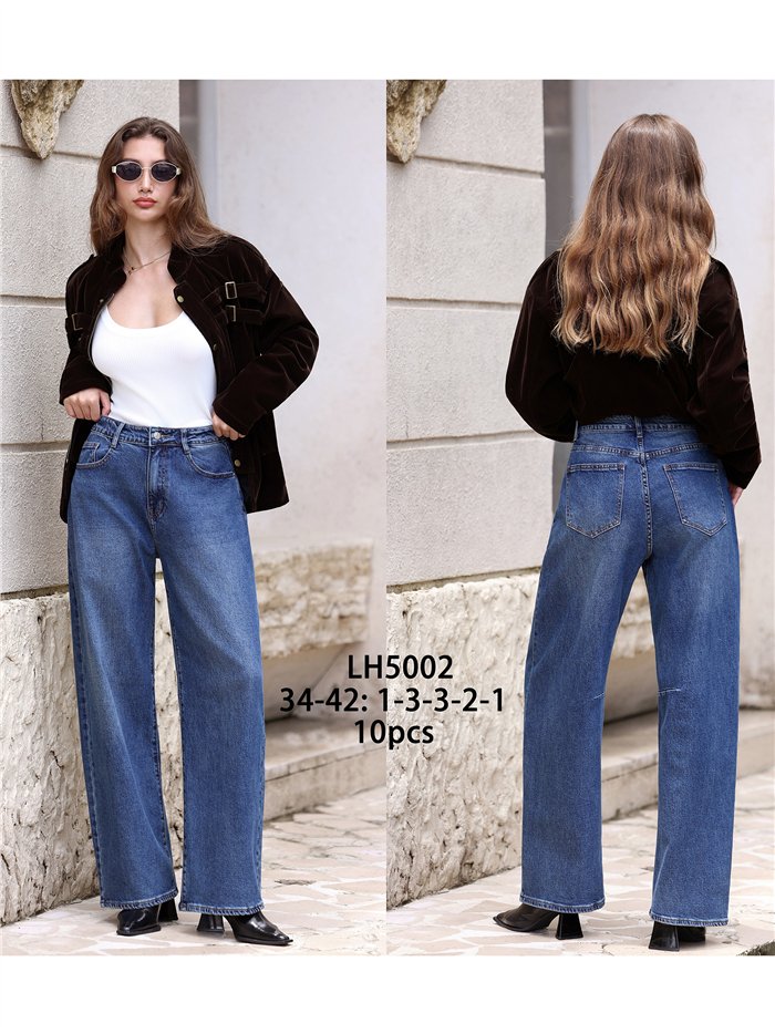Jeans barrel tiro alto