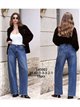 Jeans barrel tiro alto