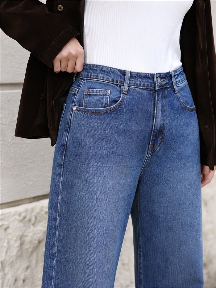 Jeans barrel tiro alto