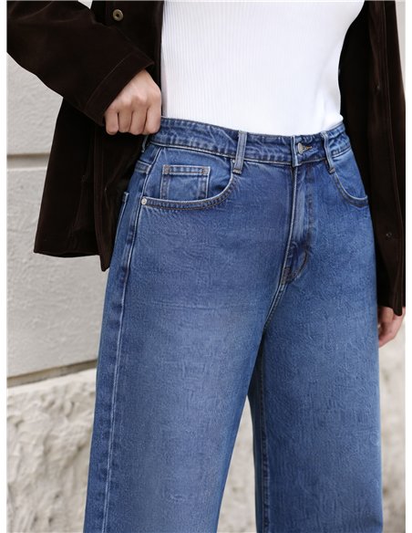 Jeans barrel tiro alto