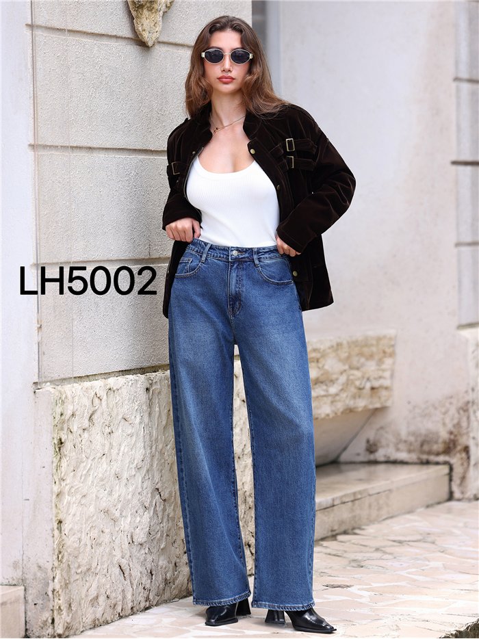 Jeans barrel tiro alto