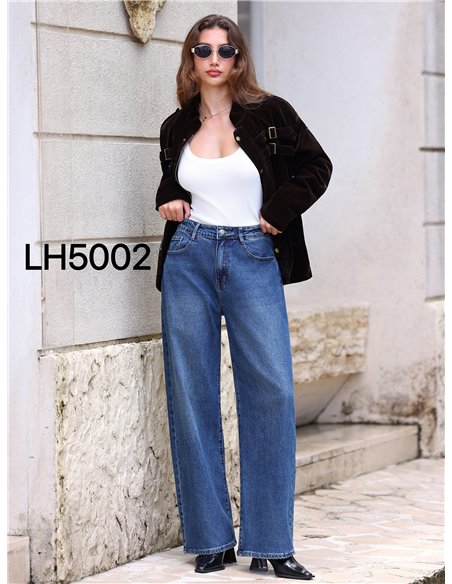 Jeans barrel tiro alto